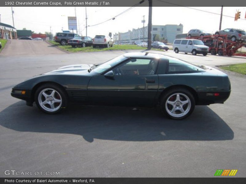 Polo Green Metallic / Tan 1992 Chevrolet Corvette Coupe