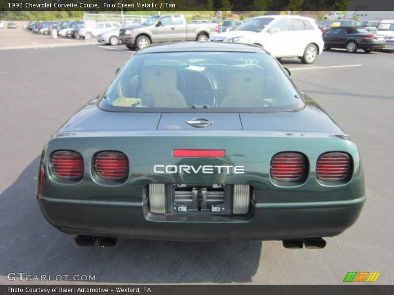 Polo Green Metallic / Tan 1992 Chevrolet Corvette Coupe