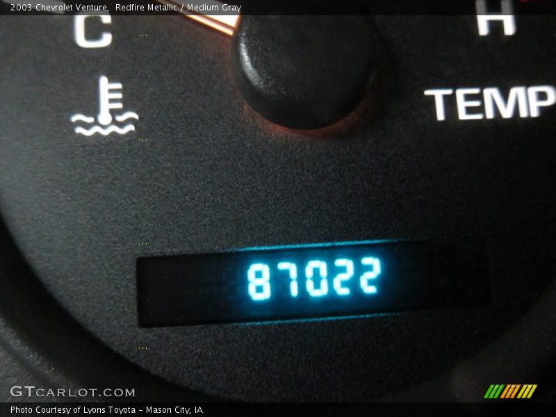 Redfire Metallic / Medium Gray 2003 Chevrolet Venture