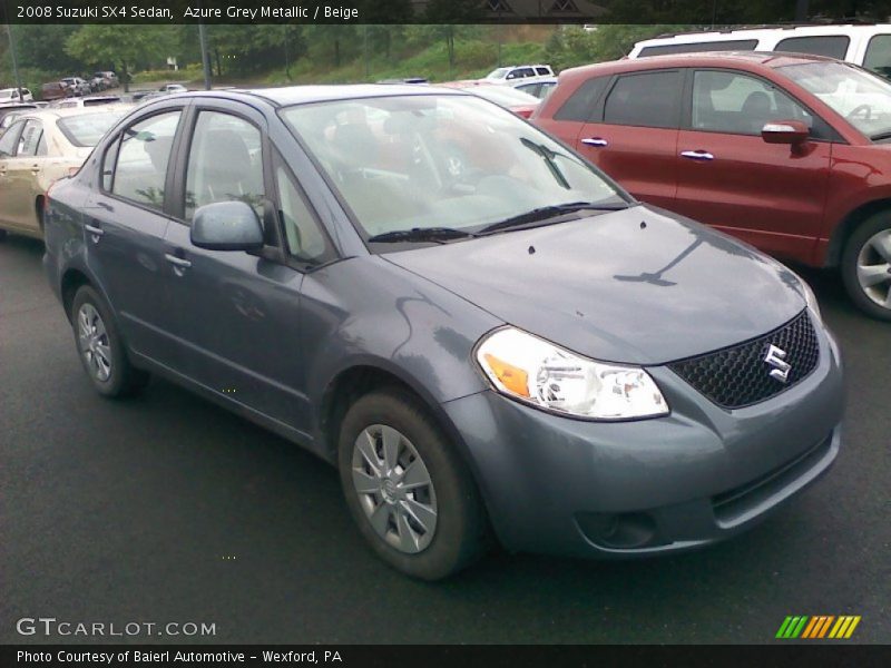 Azure Grey Metallic / Beige 2008 Suzuki SX4 Sedan