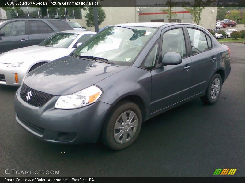 Azure Grey Metallic / Beige 2008 Suzuki SX4 Sedan