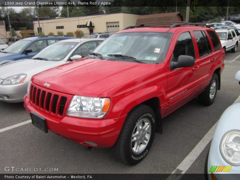 Flame Red / Agate 1999 Jeep Grand Cherokee Limited 4x4