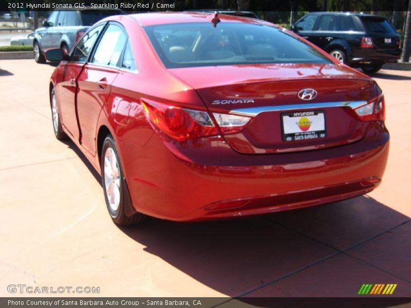 Sparkling Ruby Red / Camel 2012 Hyundai Sonata GLS