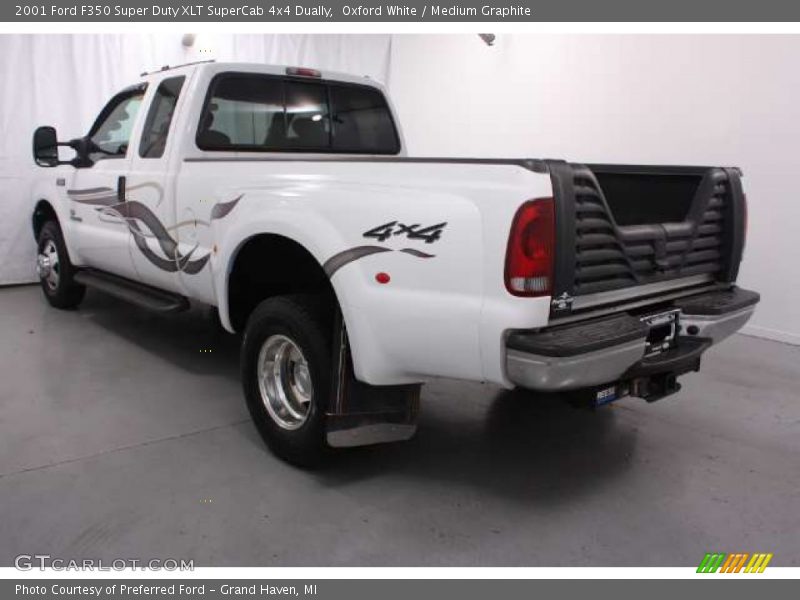 Oxford White / Medium Graphite 2001 Ford F350 Super Duty XLT SuperCab 4x4 Dually