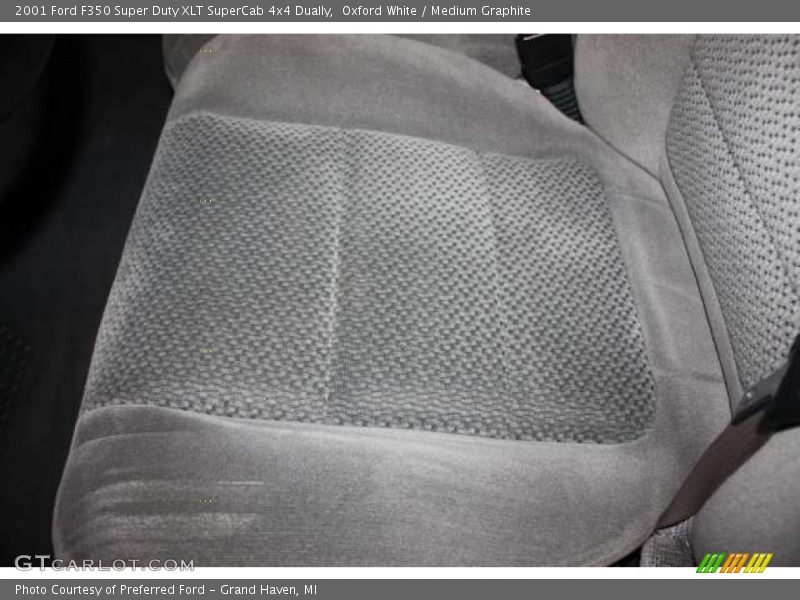 Oxford White / Medium Graphite 2001 Ford F350 Super Duty XLT SuperCab 4x4 Dually