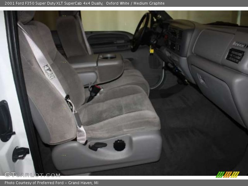 Oxford White / Medium Graphite 2001 Ford F350 Super Duty XLT SuperCab 4x4 Dually