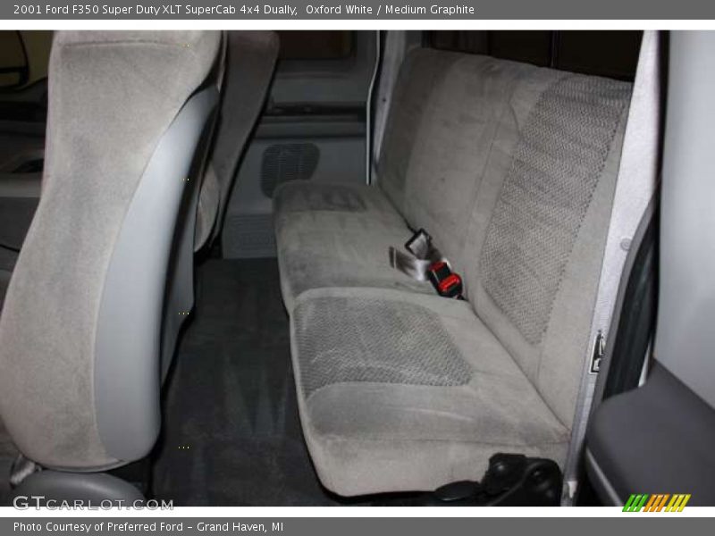 Oxford White / Medium Graphite 2001 Ford F350 Super Duty XLT SuperCab 4x4 Dually