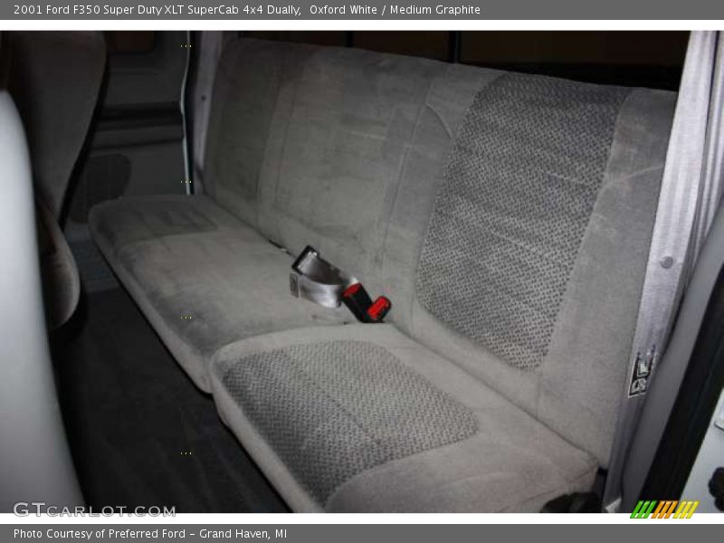 Oxford White / Medium Graphite 2001 Ford F350 Super Duty XLT SuperCab 4x4 Dually