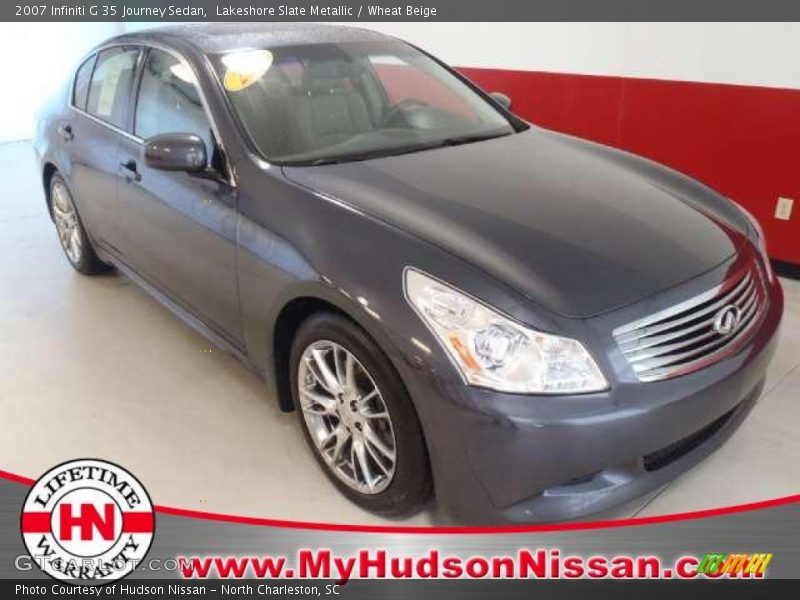 Lakeshore Slate Metallic / Wheat Beige 2007 Infiniti G 35 Journey Sedan