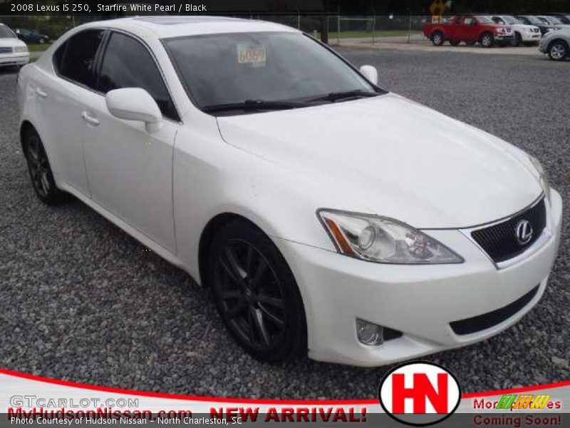 Starfire White Pearl / Black 2008 Lexus IS 250