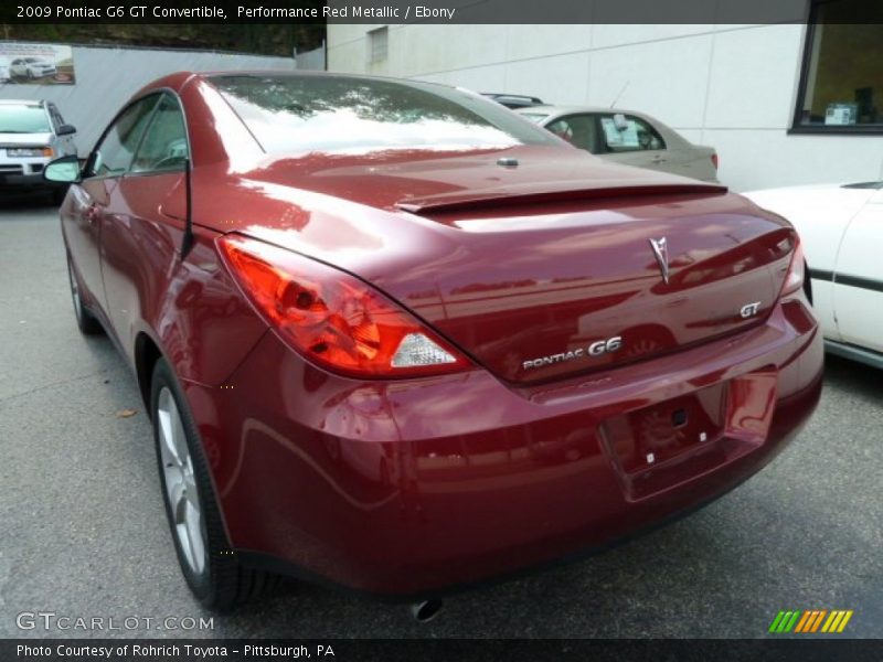 Performance Red Metallic / Ebony 2009 Pontiac G6 GT Convertible