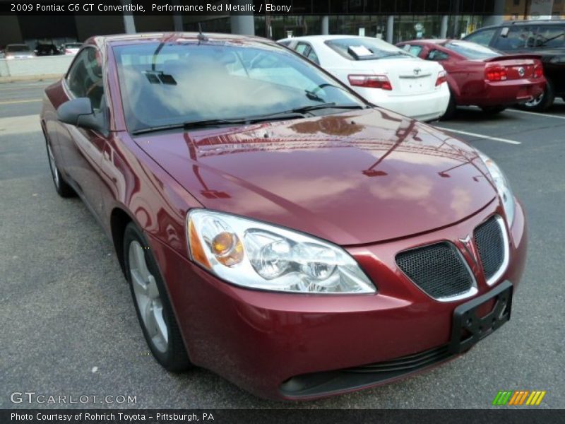 Performance Red Metallic / Ebony 2009 Pontiac G6 GT Convertible