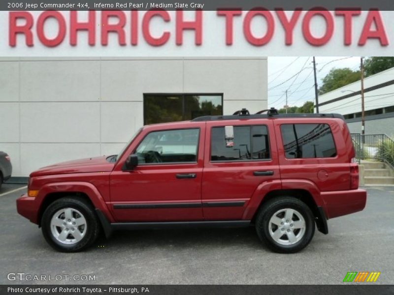 Inferno Red Pearl / Medium Slate Gray 2006 Jeep Commander 4x4