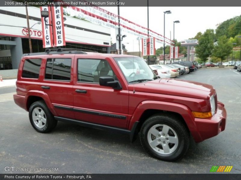 Inferno Red Pearl / Medium Slate Gray 2006 Jeep Commander 4x4