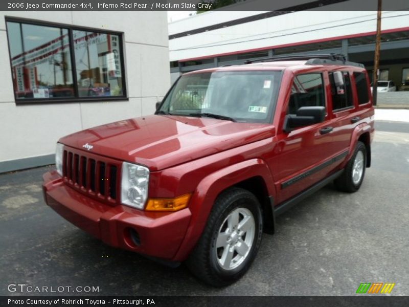 Inferno Red Pearl / Medium Slate Gray 2006 Jeep Commander 4x4