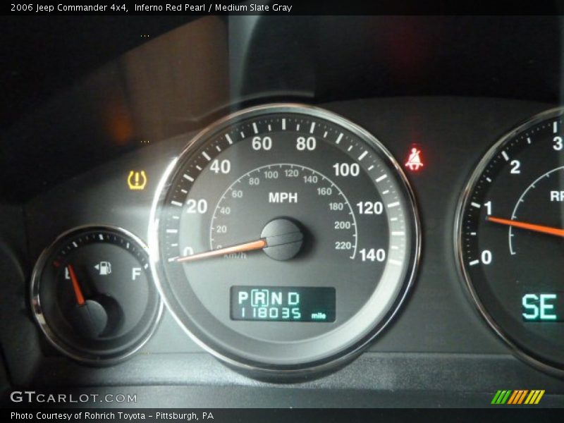 Inferno Red Pearl / Medium Slate Gray 2006 Jeep Commander 4x4