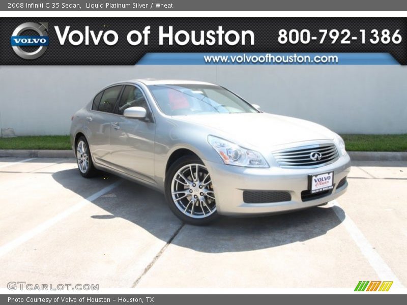 Liquid Platinum Silver / Wheat 2008 Infiniti G 35 Sedan