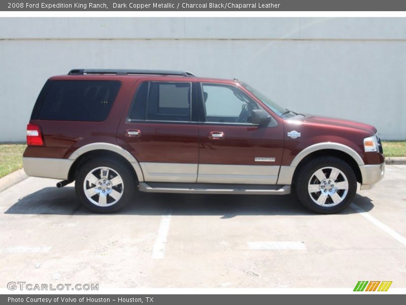 Dark Copper Metallic / Charcoal Black/Chaparral Leather 2008 Ford Expedition King Ranch