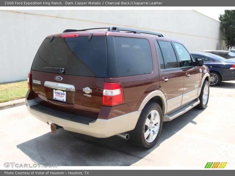 Dark Copper Metallic / Charcoal Black/Chaparral Leather 2008 Ford Expedition King Ranch