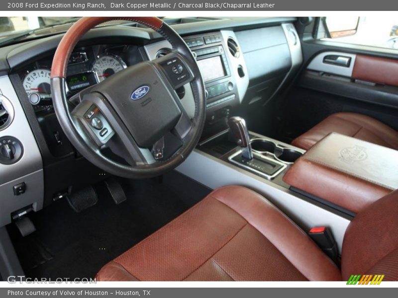 Dark Copper Metallic / Charcoal Black/Chaparral Leather 2008 Ford Expedition King Ranch