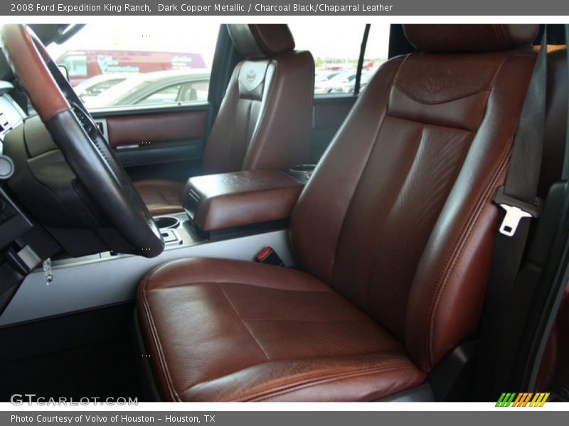 Dark Copper Metallic / Charcoal Black/Chaparral Leather 2008 Ford Expedition King Ranch