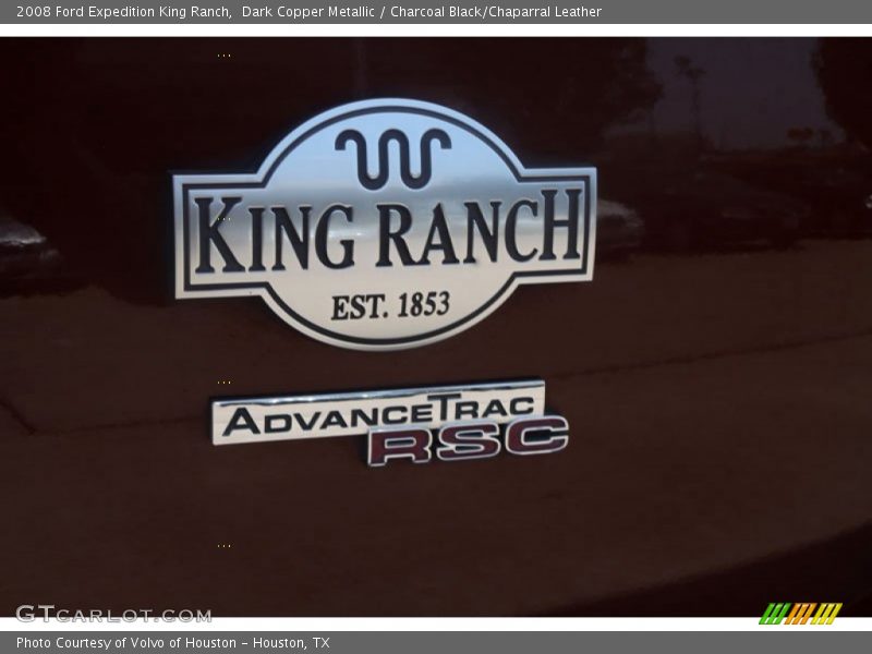Dark Copper Metallic / Charcoal Black/Chaparral Leather 2008 Ford Expedition King Ranch