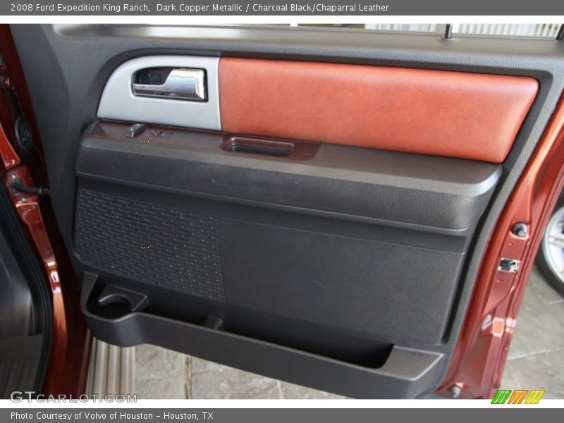 Dark Copper Metallic / Charcoal Black/Chaparral Leather 2008 Ford Expedition King Ranch