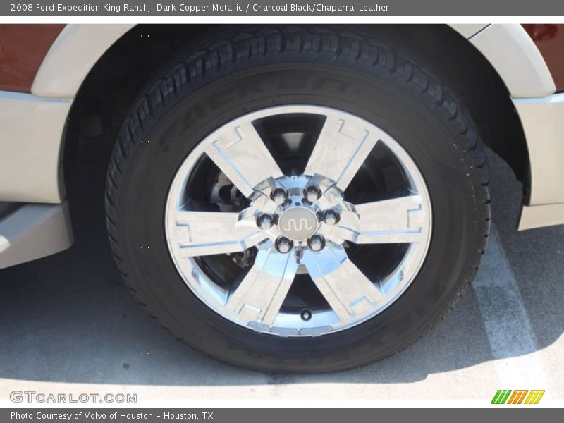 Dark Copper Metallic / Charcoal Black/Chaparral Leather 2008 Ford Expedition King Ranch