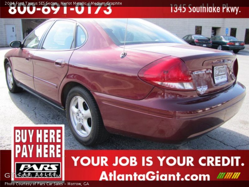 Merlot Metallic / Medium Graphite 2004 Ford Taurus SES Sedan
