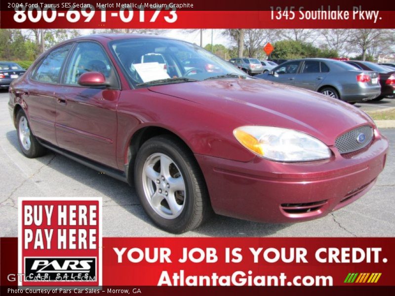 Merlot Metallic / Medium Graphite 2004 Ford Taurus SES Sedan