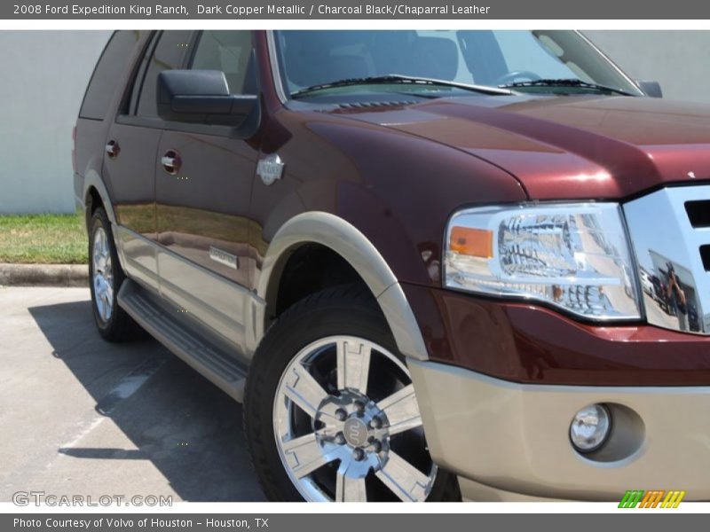 Dark Copper Metallic / Charcoal Black/Chaparral Leather 2008 Ford Expedition King Ranch