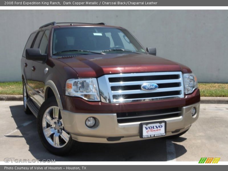 Dark Copper Metallic / Charcoal Black/Chaparral Leather 2008 Ford Expedition King Ranch