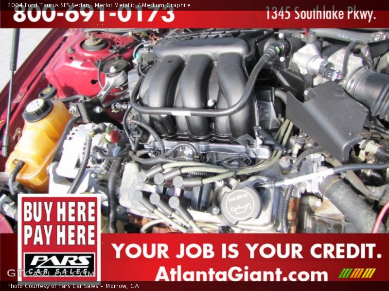 Merlot Metallic / Medium Graphite 2004 Ford Taurus SES Sedan