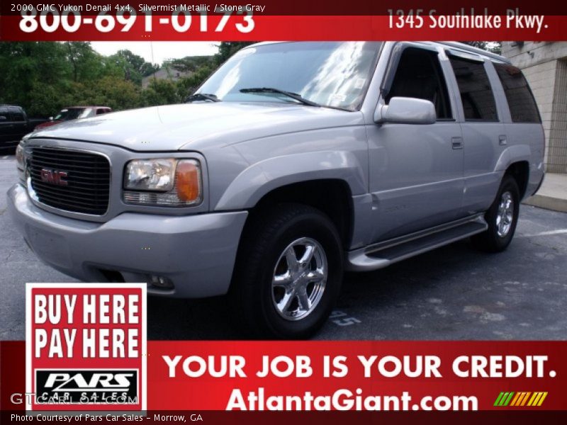 Silvermist Metallic / Stone Gray 2000 GMC Yukon Denali 4x4