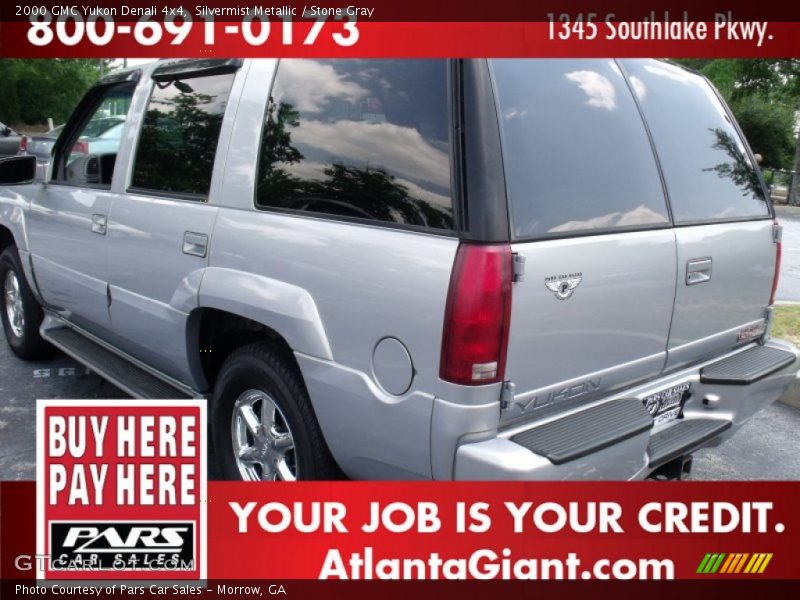 Silvermist Metallic / Stone Gray 2000 GMC Yukon Denali 4x4