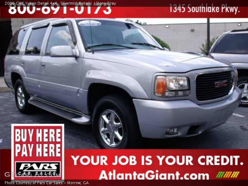 Silvermist Metallic / Stone Gray 2000 GMC Yukon Denali 4x4