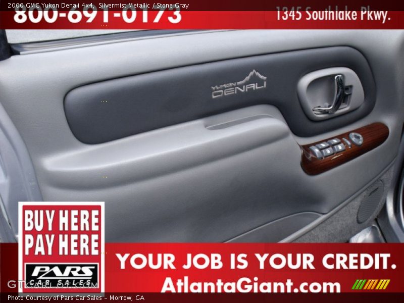 Silvermist Metallic / Stone Gray 2000 GMC Yukon Denali 4x4