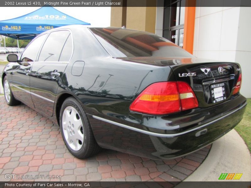 Midnight Pine Green Pearl / Light Charcoal 2002 Lexus LS 430