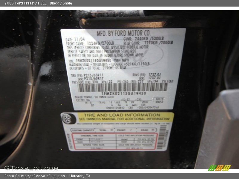 Black / Shale 2005 Ford Freestyle SEL