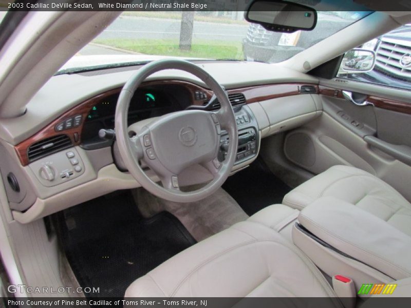 White Diamond / Neutral Shale Beige 2003 Cadillac DeVille Sedan