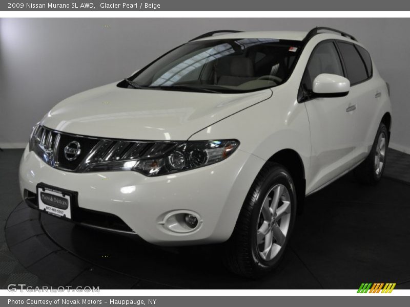 Glacier Pearl / Beige 2009 Nissan Murano SL AWD