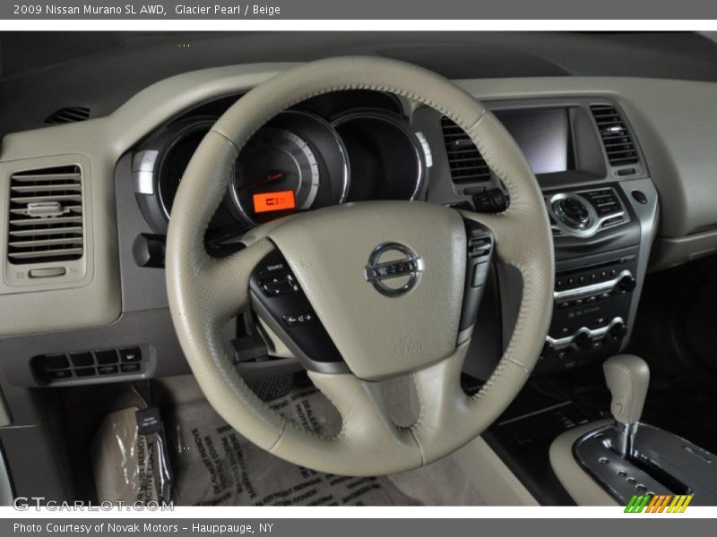 Glacier Pearl / Beige 2009 Nissan Murano SL AWD