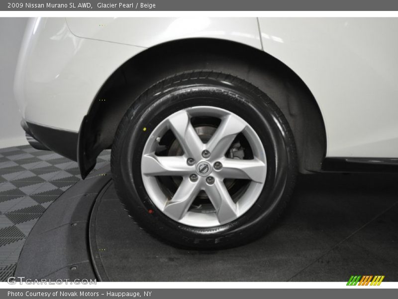 Glacier Pearl / Beige 2009 Nissan Murano SL AWD