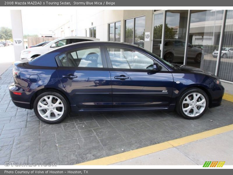 Stormy Blue Mica / Beige 2008 Mazda MAZDA3 s Touring Sedan