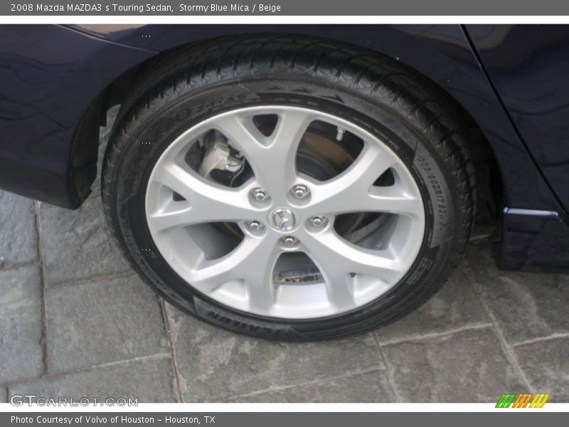Stormy Blue Mica / Beige 2008 Mazda MAZDA3 s Touring Sedan