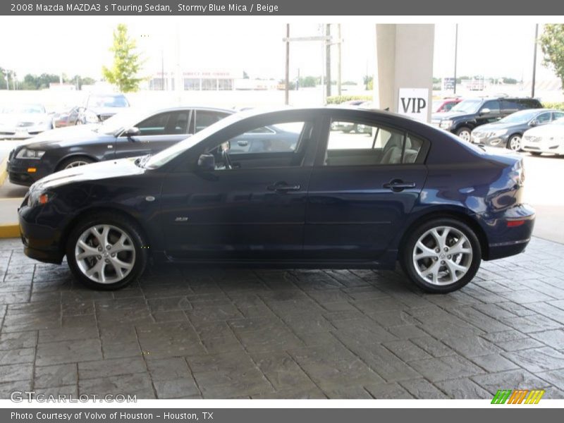 Stormy Blue Mica / Beige 2008 Mazda MAZDA3 s Touring Sedan