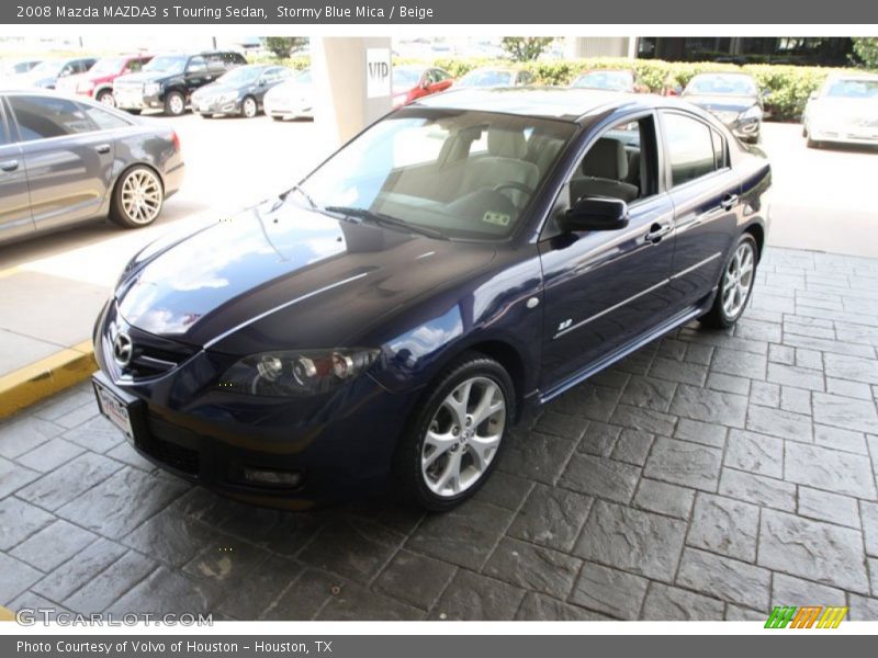 Stormy Blue Mica / Beige 2008 Mazda MAZDA3 s Touring Sedan