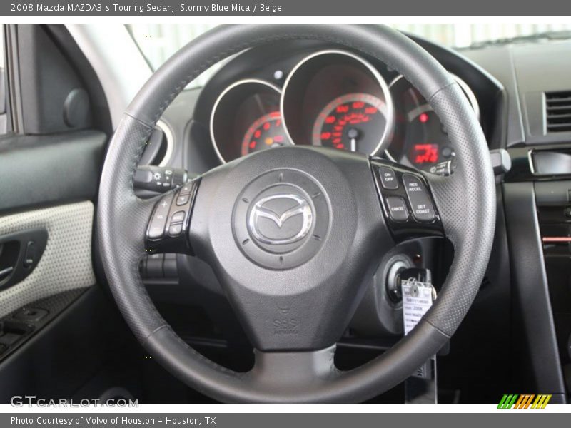 Stormy Blue Mica / Beige 2008 Mazda MAZDA3 s Touring Sedan