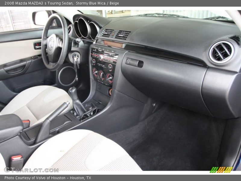 Stormy Blue Mica / Beige 2008 Mazda MAZDA3 s Touring Sedan