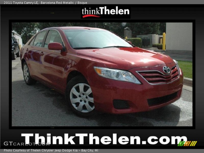 Barcelona Red Metallic / Bisque 2011 Toyota Camry LE